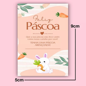 Kit 50 Cartões de Agradecimento ao Cliente - Páscoa