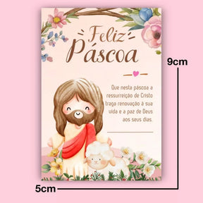 Kit 50 Cartões de Agradecimento ao Cliente - Páscoa